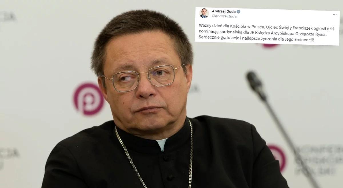 Abp Grzegorz Ryś w gronie nowych kardynałów. Pogratulował mu prezydent