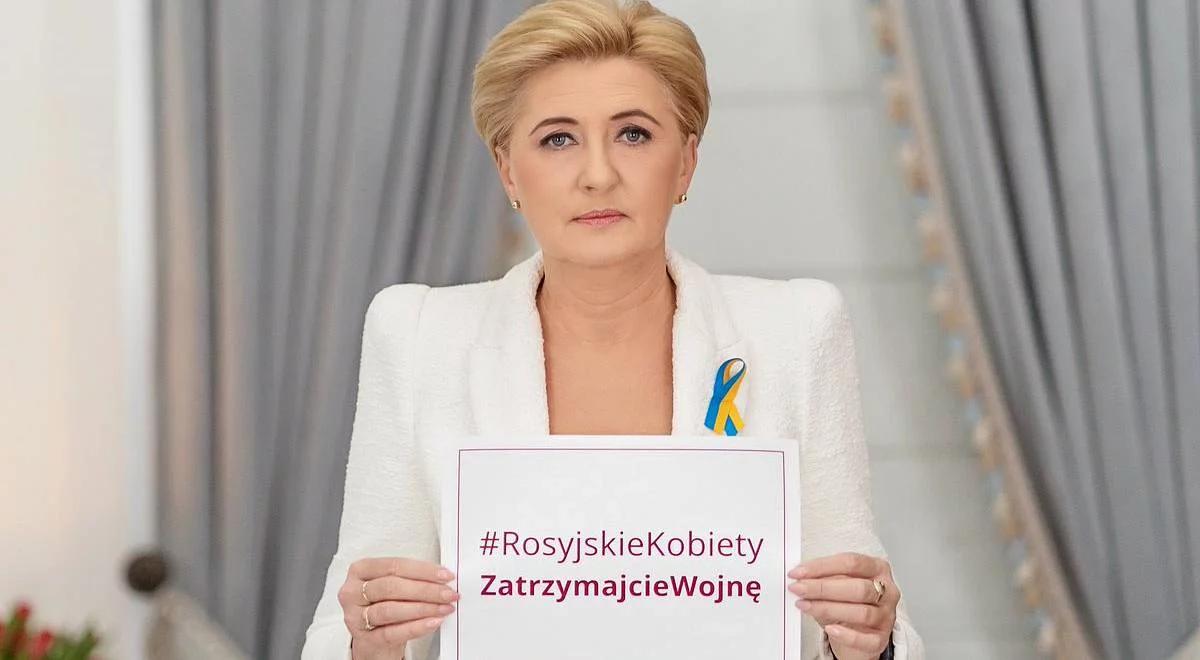 "Rosyjskie Kobiety Zatrzymajcie Wojnę". Mocny apel Pierwszej Damy