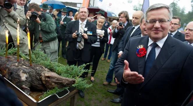 Bronisław Komorowski na dożynkach prezydenckich