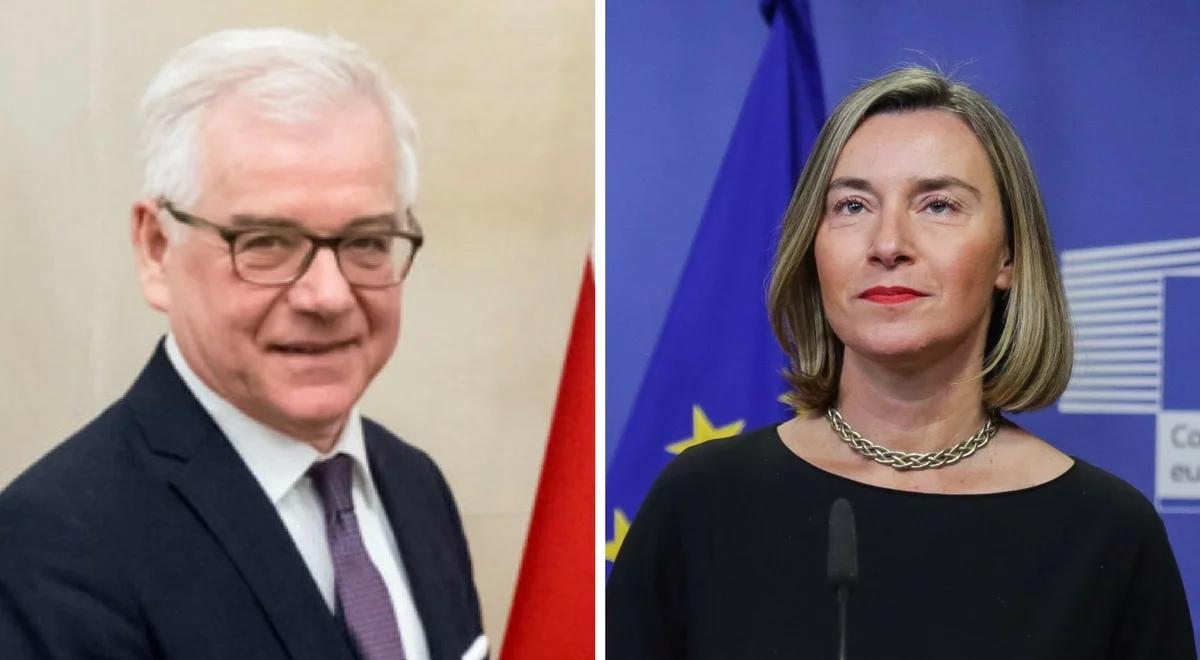 Szef MSZ Jacek Czaputowicz spotka się z szefową dyplomacji UE Federiką Mogherini 