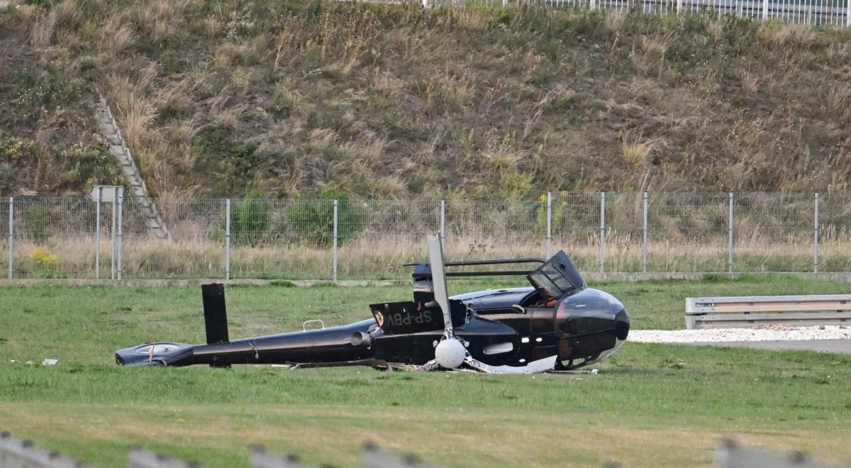 Wypadek śmigłowca. W akcji służby, ranny pilot