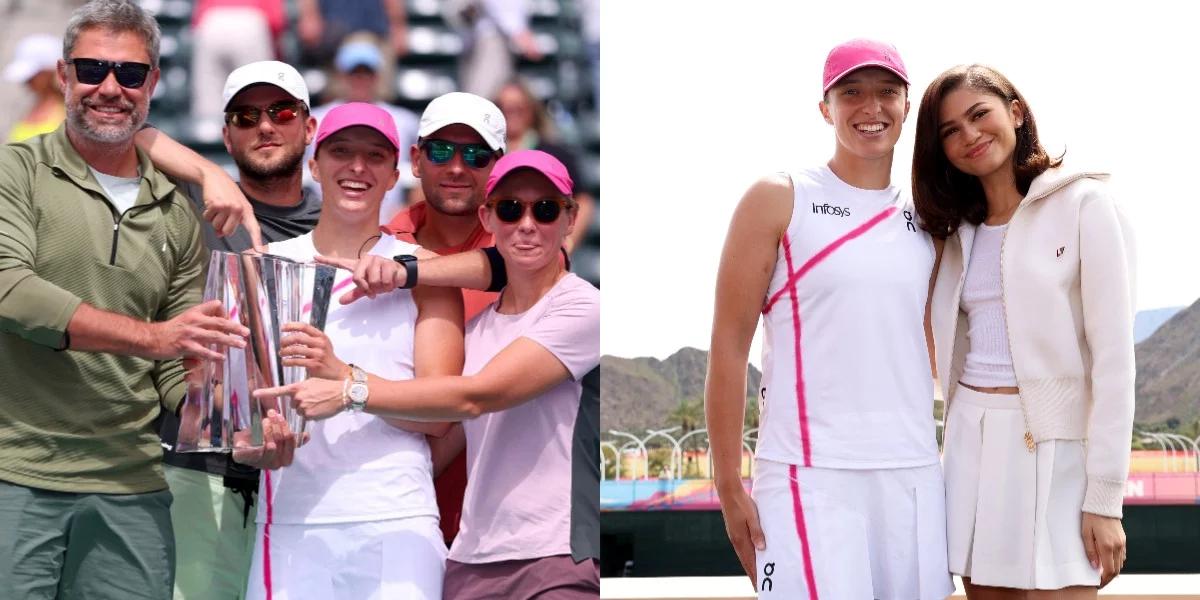 Gala Oscarów teraz finał WTA Indian Wells. Iga Świątek i Zendaya spotkały się. "Dwie gwiazdy"  