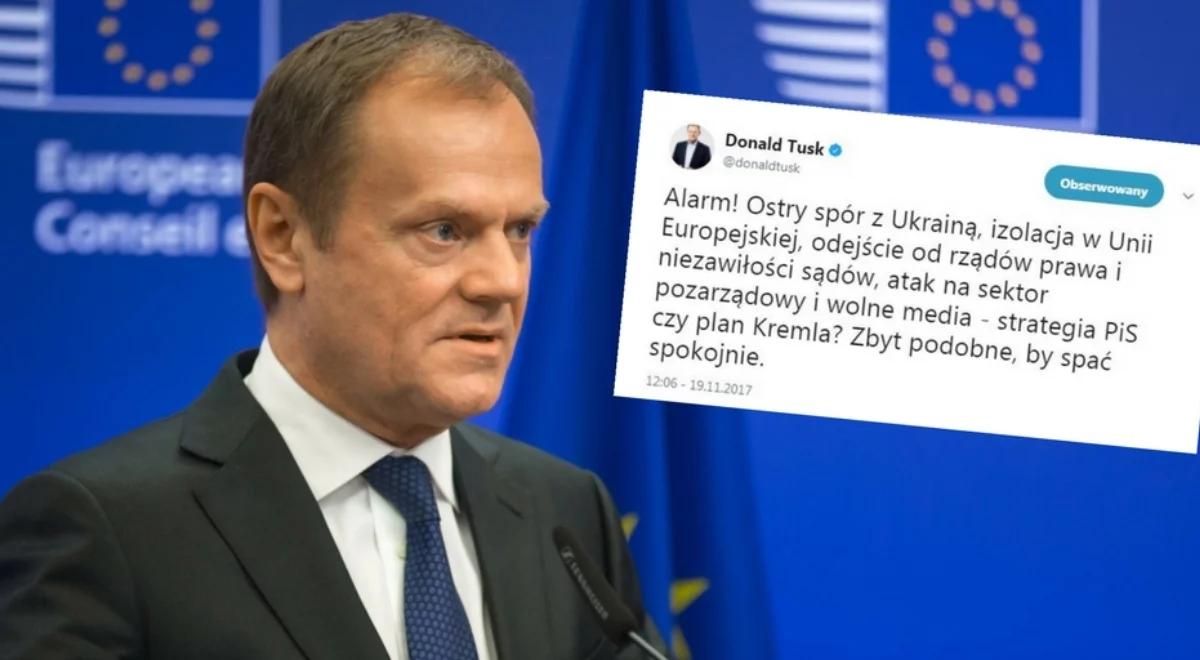 Tusk sugeruje, że rząd realizuje "plany Kremla". Premier: jako szef Rady Europejskiej nic dla Polski nie zrobił