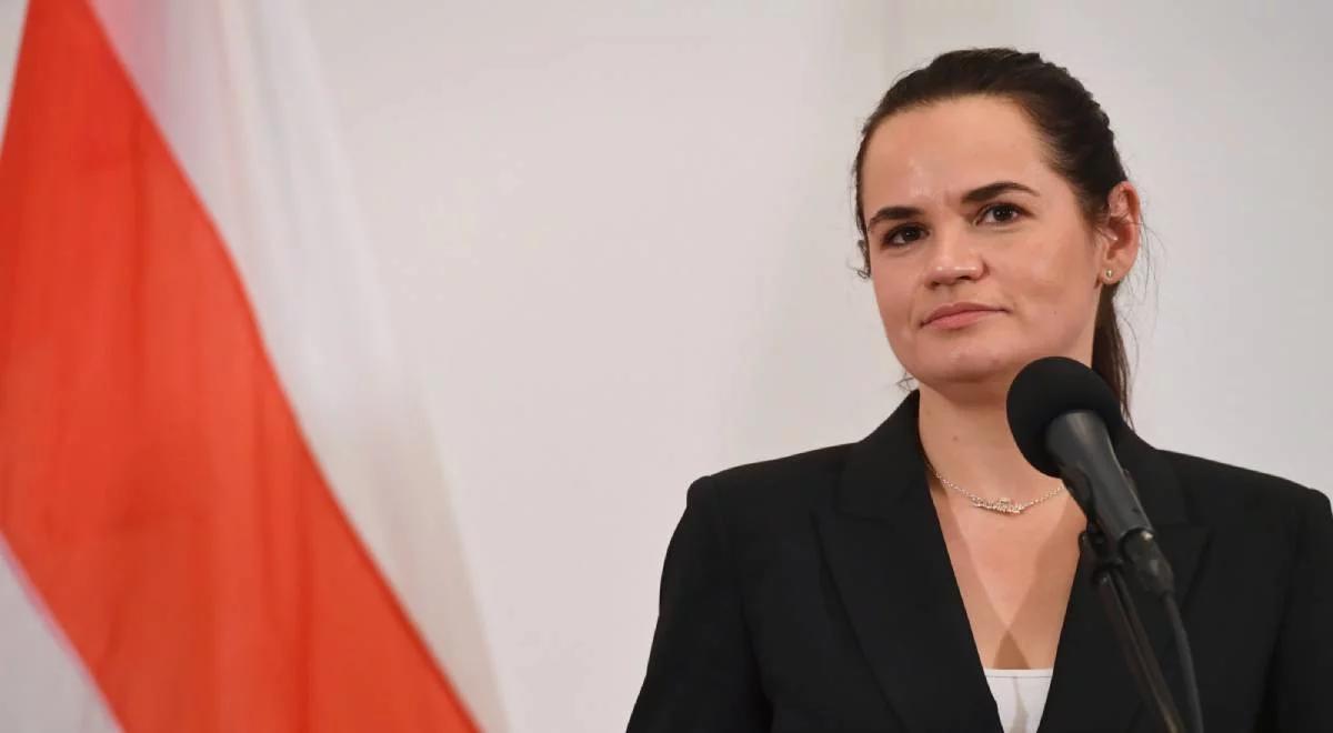 "Jest środkiem nacisku reżimu Łukaszenki na Polskę". Cichanouska o Poczobucie