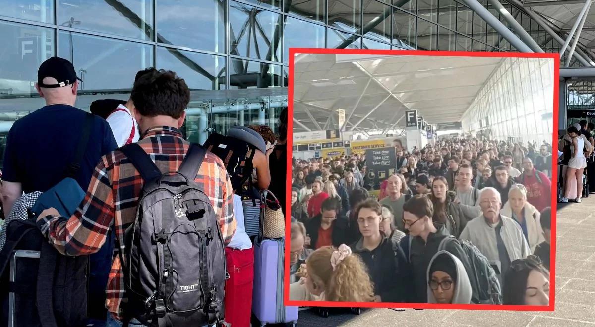 Chaos na lotnisku koło Londynu. Ogromna awaria systemów IT