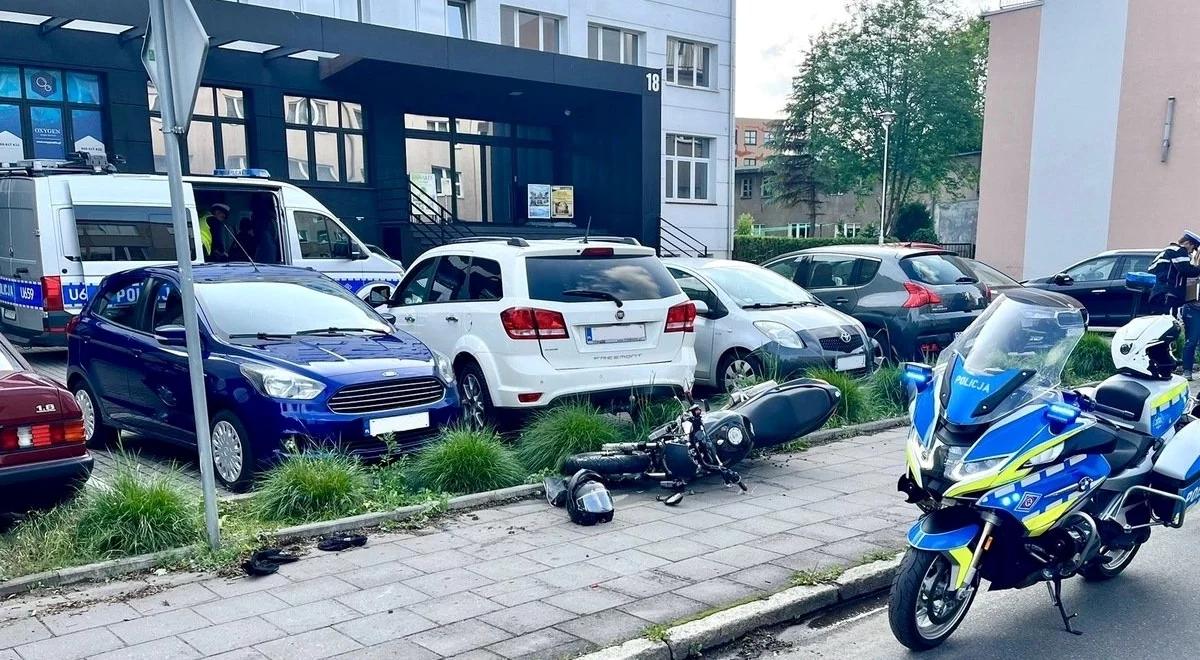 Policyjny pościg za motocyklistą ulicami Piły. Sceny jak z filmu akcji