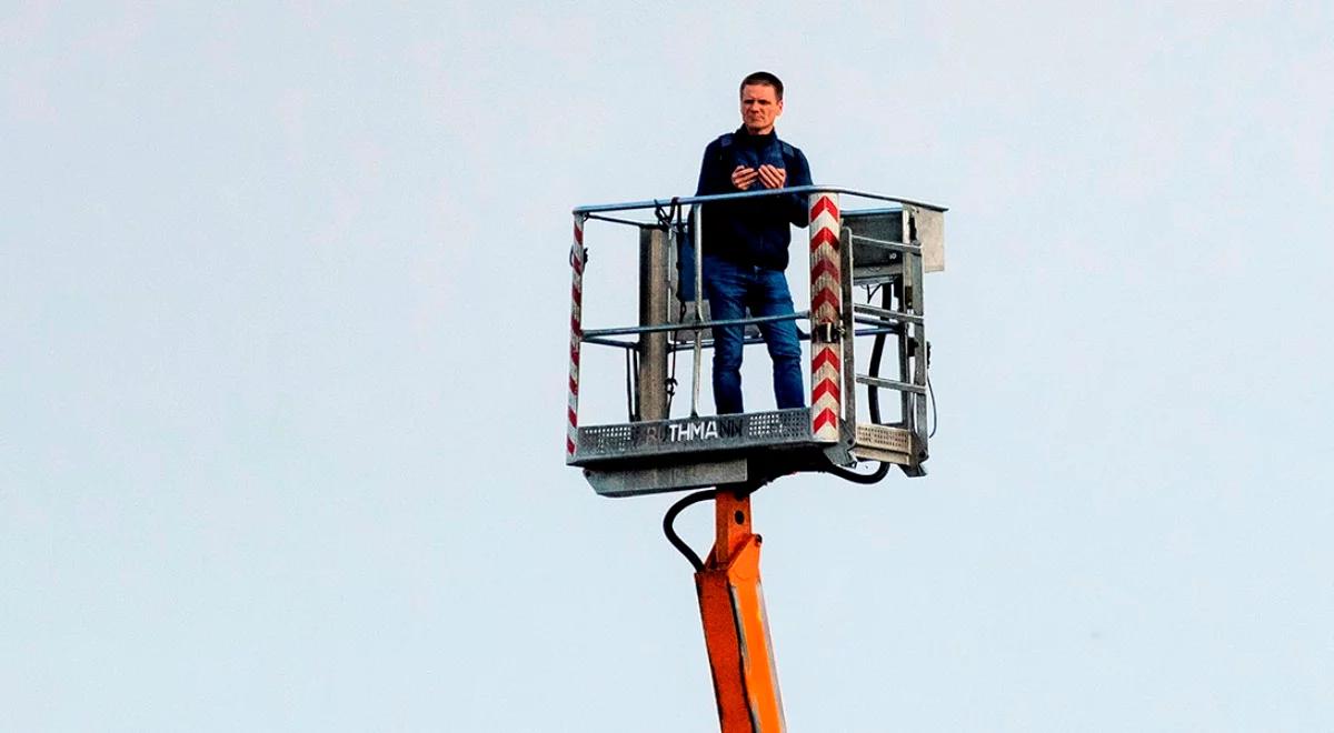 Kibic wynajął dźwig i zobaczył zwycięstwo Śląska. "Właściciel nie chciał pieniędzy" 