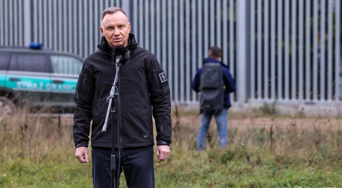 "Gdyby nie oni, to w istocie nie mielibyśmy kontroli nad granicą". Prezydent z uznaniem o pracy SG i żołnierzy