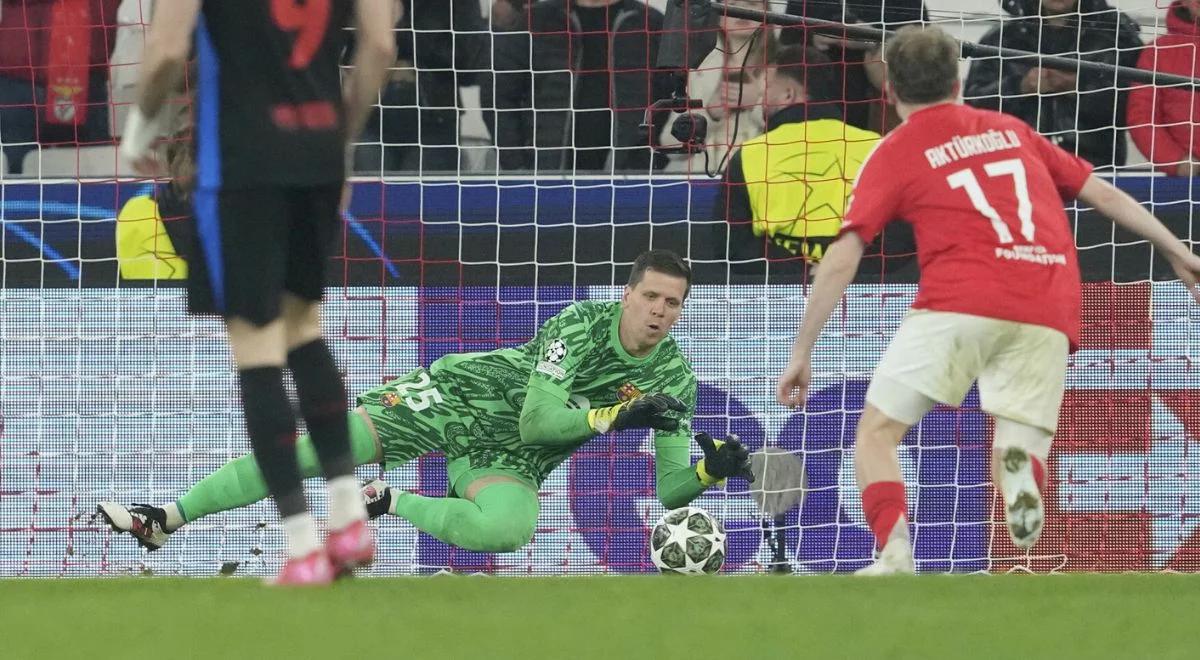 Benfica - FC Barcelona. Spektakularny Szczęsny skradł show. "Sponsor zwycięstwa"