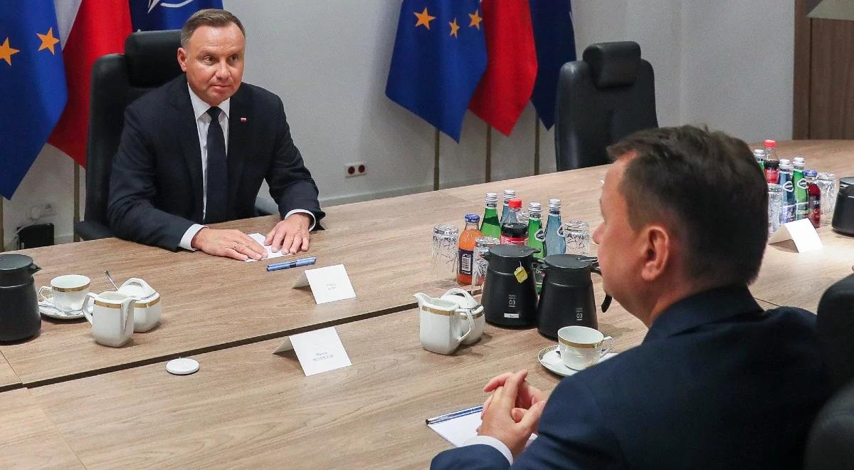 Spotkanie prezydenta z szefami resortów bezpieczeństwa. Tematem sytuacja na granicy z Białorusią