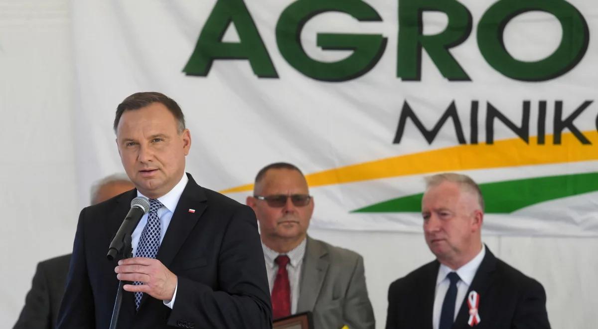 Prezydent Andrzej Duda: nowoczesne rolnictwo to takie, które jest realizowane w sposób zrównoważony