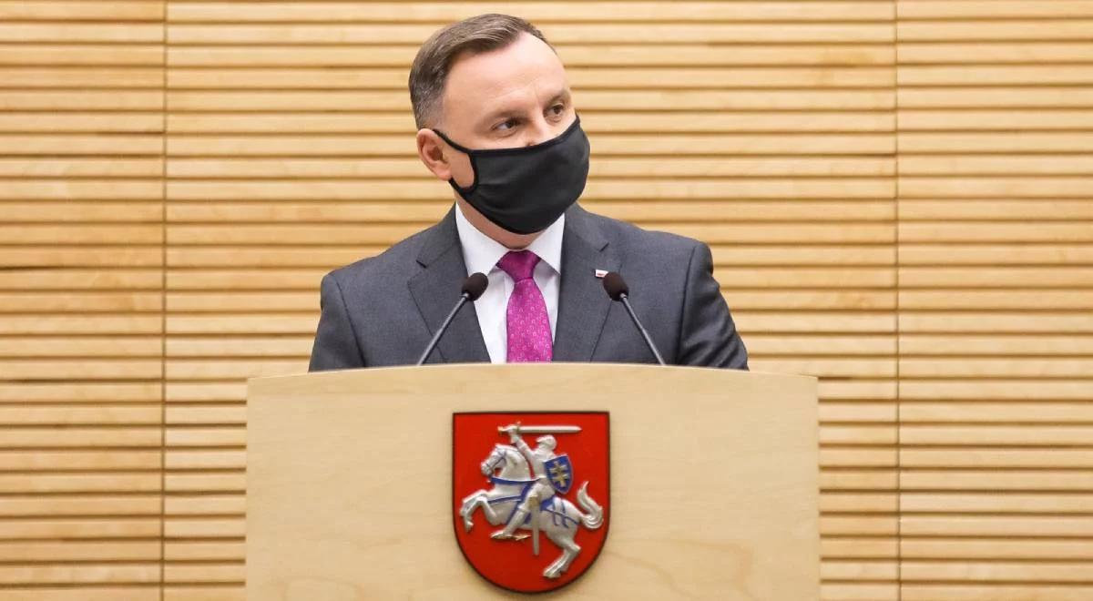 Andrzej Duda w litewskim Sejmie: Unia Lubelska to wielkie dzieło polityczne i cywilizacyjne