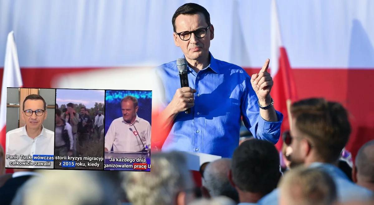 Fatalna polityka migracyjna Tuska. Premier Morawiecki: rząd PiS uchronił Polaków