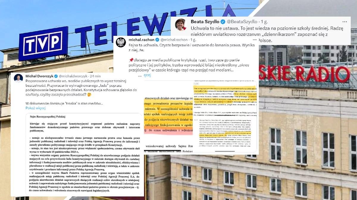 "Konstytucja schowana głęboko do szuflady", "czyste bezprawie". Komentarze do uchwały ws. mediów publicznych