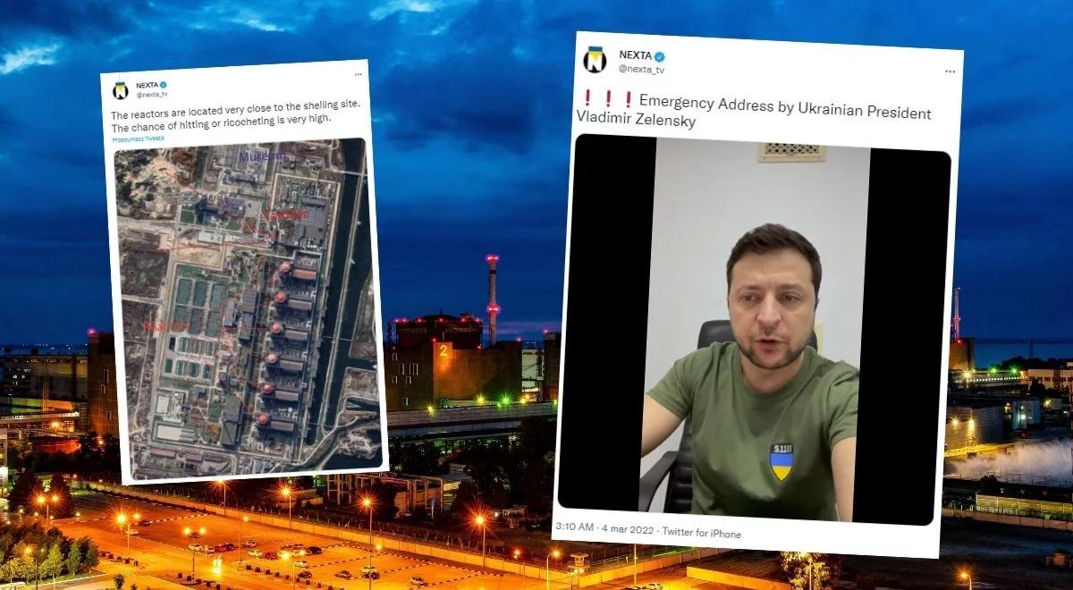 Ostrzelano Zaporoską Elektrownię Jądrową. Zełenski: to nuklearny terroryzm [ZAPIS RELACJI]