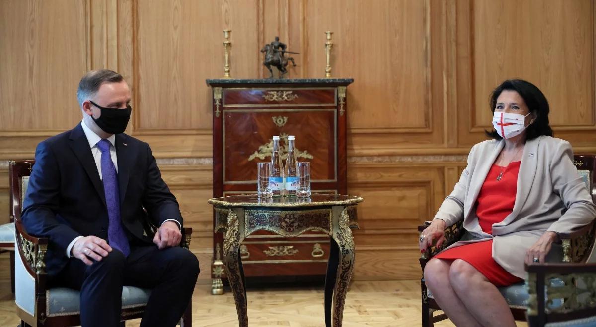 Rozmowa prezydentów Polski i Gruzji. "Jedność ws. sankcji przeciwko reżimowi Putina jest kluczowa"