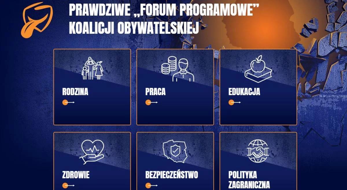 "Prawdziwe forum programowe KO". PiS uderza w PO przed konwencją opozycji