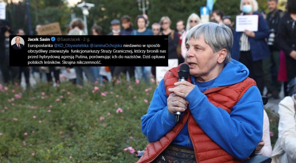 Skandaliczne słowa Ochojskiej. Wicepremier Sasin: niedawno znieważyła Straż Graniczną, a dziś opluwa leśników