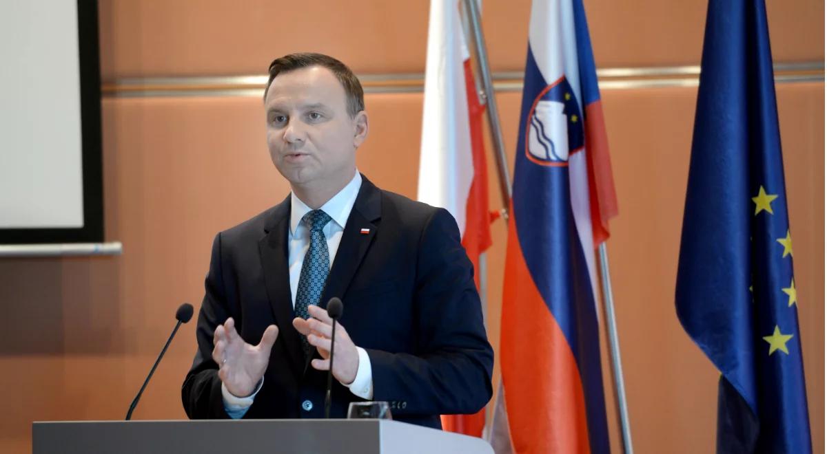 Prezydent zachęca słoweńskie firmy do inwestowania w Polsce