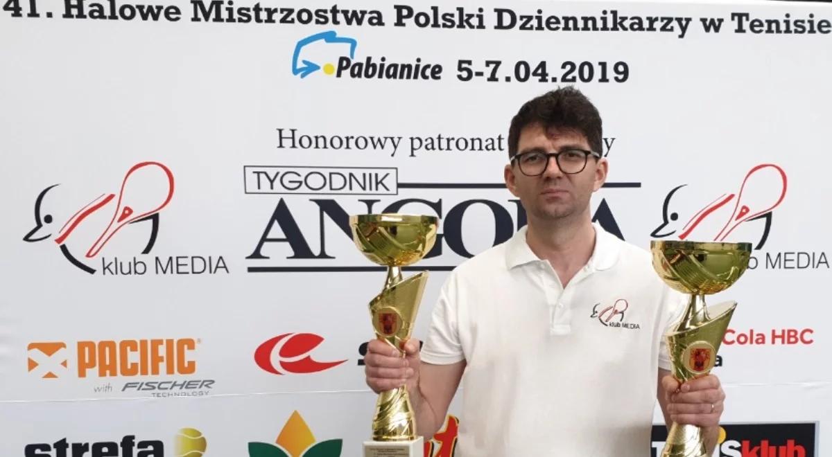 Halowe MP dziennikarzy w tenisie: Tomasz Barański reprezentujący Polskie Radio mistrzem Polski  