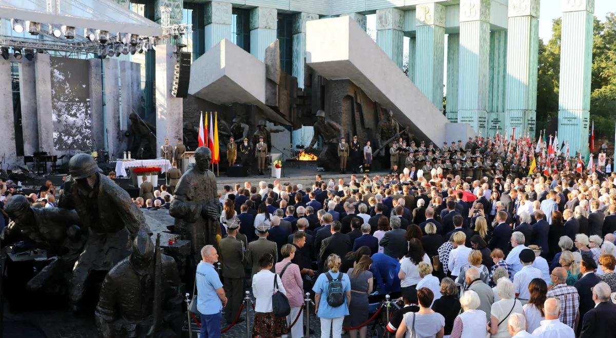 75. rocznica wybuchu Powstania Warszawskiego. Uroczystości na placu Krasińskich