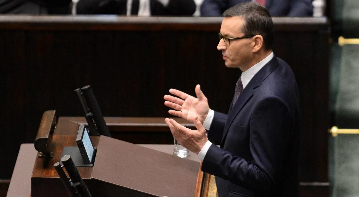 Premier wystąpił o wotum zaufania. "Dla naszego rządu podstawowym zadaniem jest podnoszenie standardu życia Polaków"