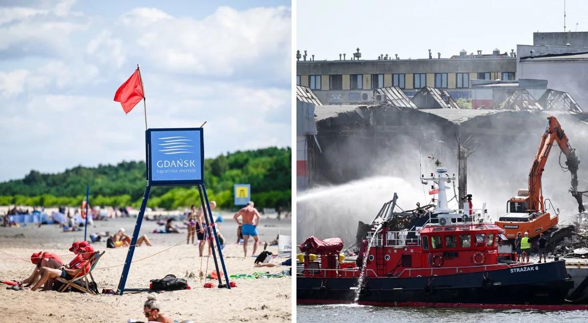 Nowy komunikat w sprawie pożaru w Gdańsku. Wiemy, co z kąpieliskami