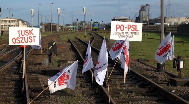 Braniewo: górnicy zeszli z torów. "Przyjedziemy do Warszawy"