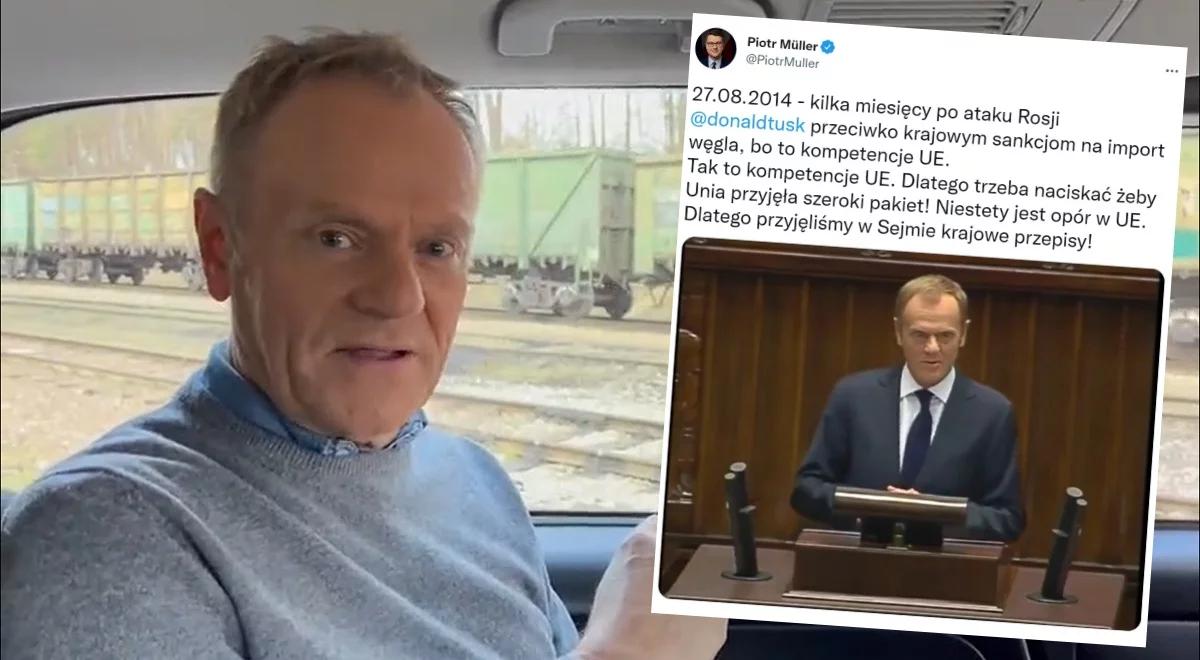 Donald Tusk krytykuje rząd za import węgla z Rosji. Zapomniał, że w 2014 roku sam blokował embargo