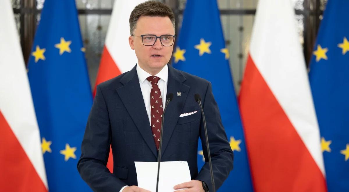 Marszałek Sejmu gratuluje Nawrockiemu. "Przed Panem jedno wyzwanie"