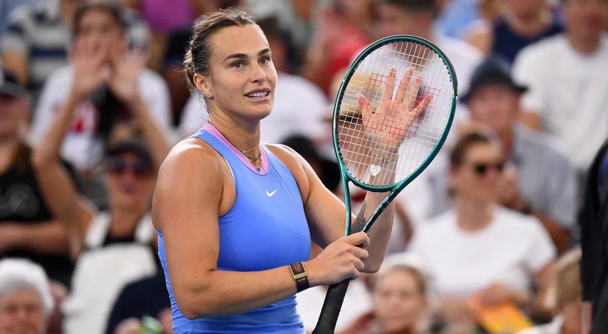 WTA Brisbane. Aryna Sabalenka załatwiła sprawę w 63 minuty. Liderka z pierwszym "bajglem" w sezonie