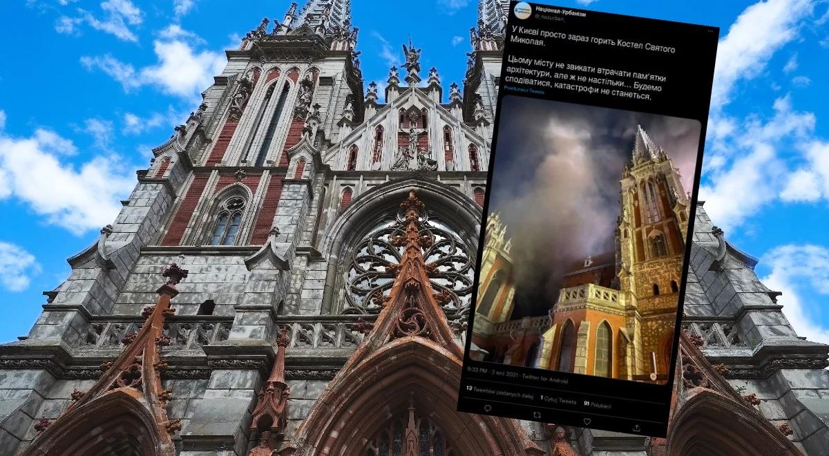 Kijów: pożar świątyni ważnej dla ukraińskiej Polonii. Z ogniem walczyło 80 strażaków