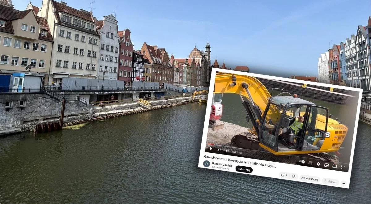 Remont prestiżowego nabrzeża w Gdańsku za 41 mln zł. "Pracownicy, jak już się tu pojawią, to... śpią" [WIDEO]