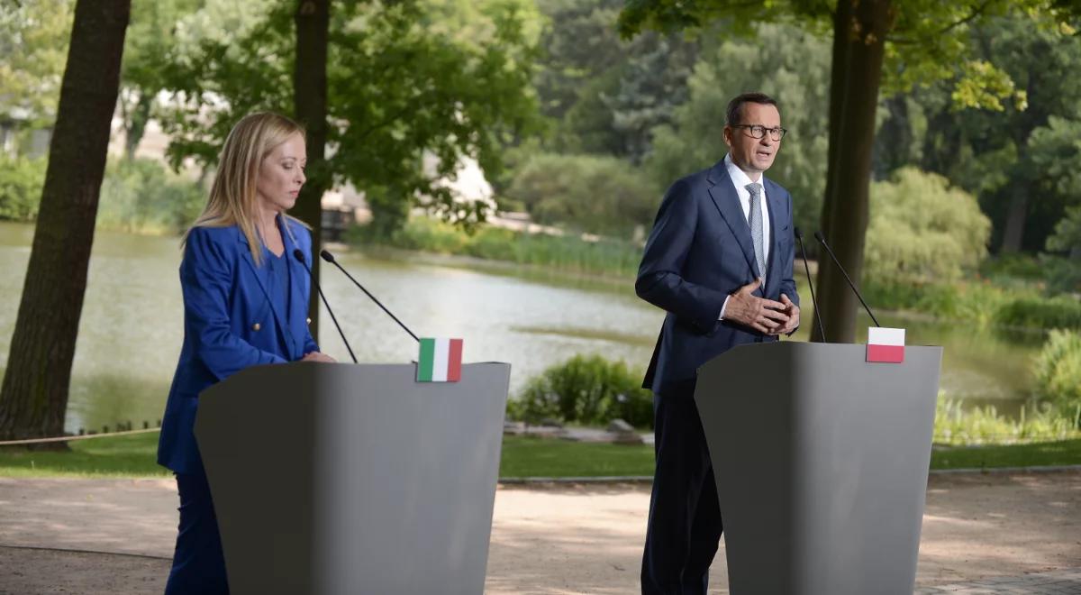 Morawiecki po spotkaniu z Meloni: uszczelnienie granic jest dla nas kluczowe