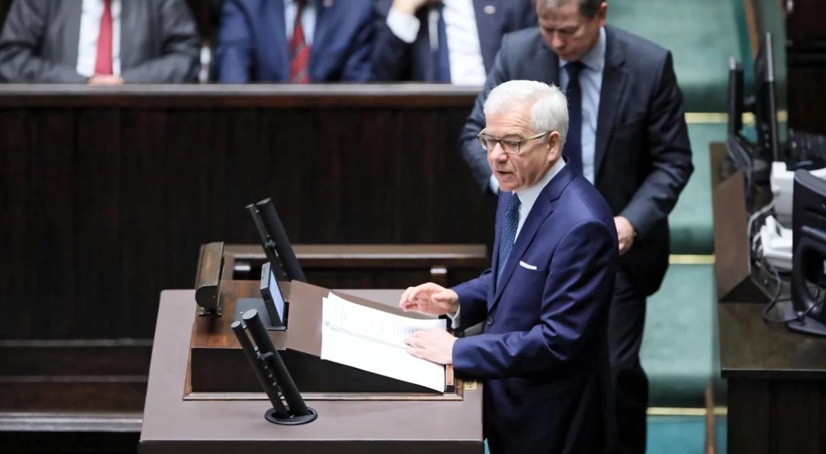 Szef MSZ o polityce zagranicznej w Sejmie. "Polska stawiana jest innym za przykład"