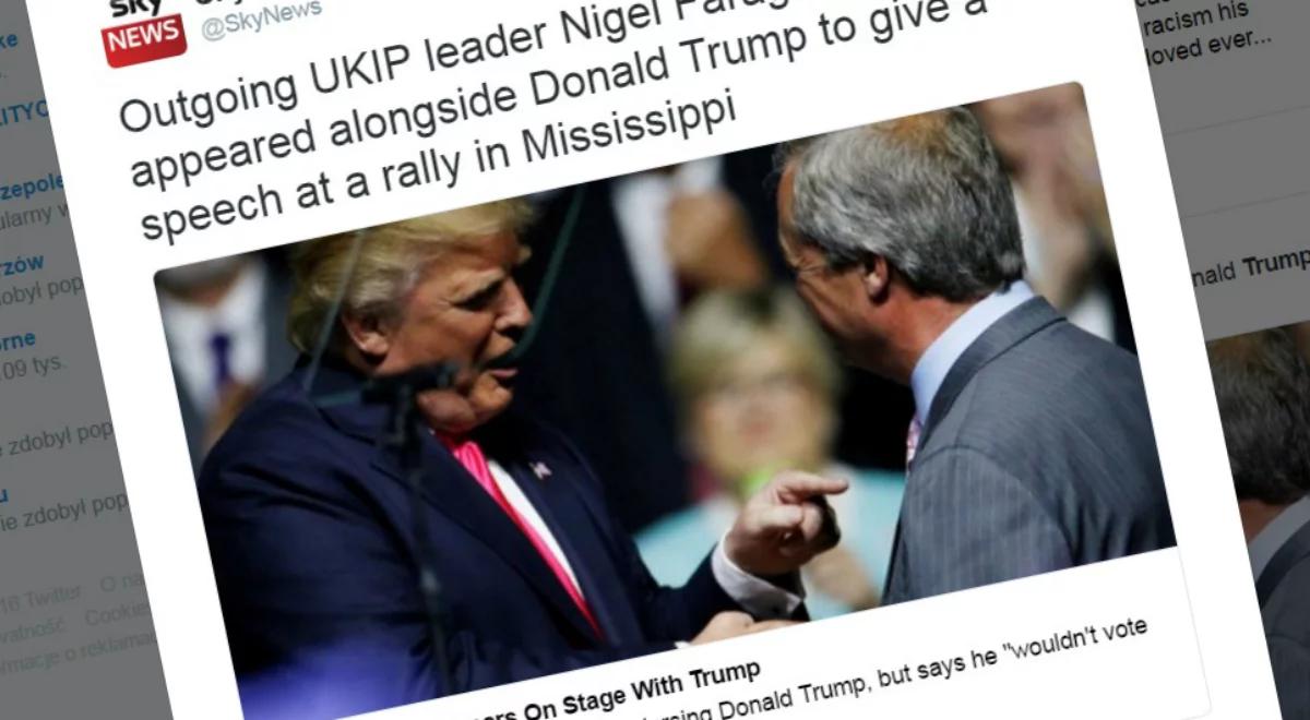 Najpierw brytyjski Brexit - teraz amerykański Trump. Nigel Farage z wizytą w USA