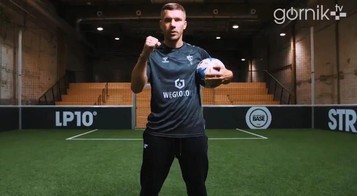 Ekstraklasa. "Jadymy durś". Podolski przywitał się z kibicami Górnika Zabrze [WIDEO]