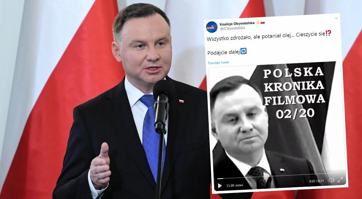KO zmanipulowała słowa prezydenta. Pokazali rosnące ceny, nie wspomnieli o wzroście pensji