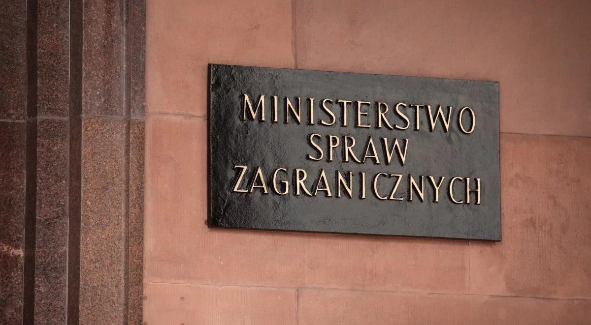 MSZ reaguje na działania Mińska. Polska wydaliła białoruskiego dyplomatę