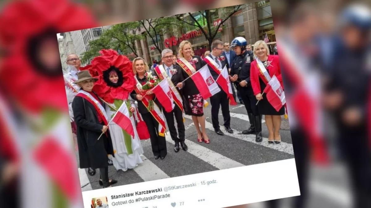 Parada Pułaskiego w Nowym Jorku. Wśród maszerujących m.in. Stanisław Karczewski i Anna Maria Anders