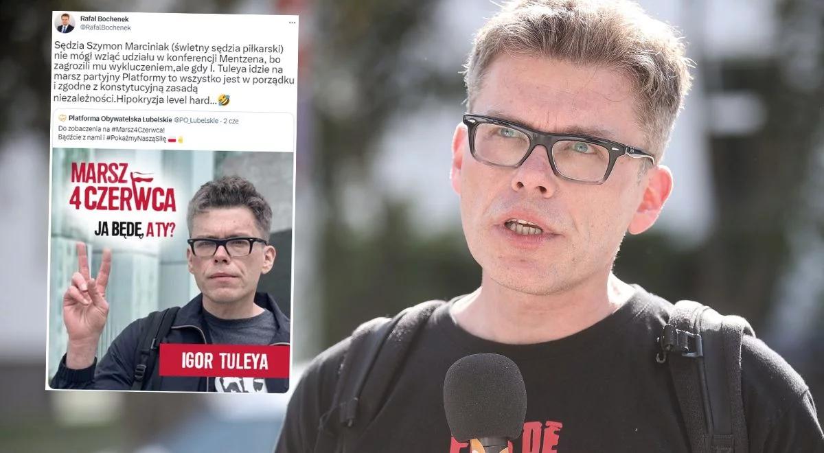 Sędzia Igor Tuleya zaprasza na marsz PO i zapowiada swój udział. Rafał Bochenek: hipokryzja level hard