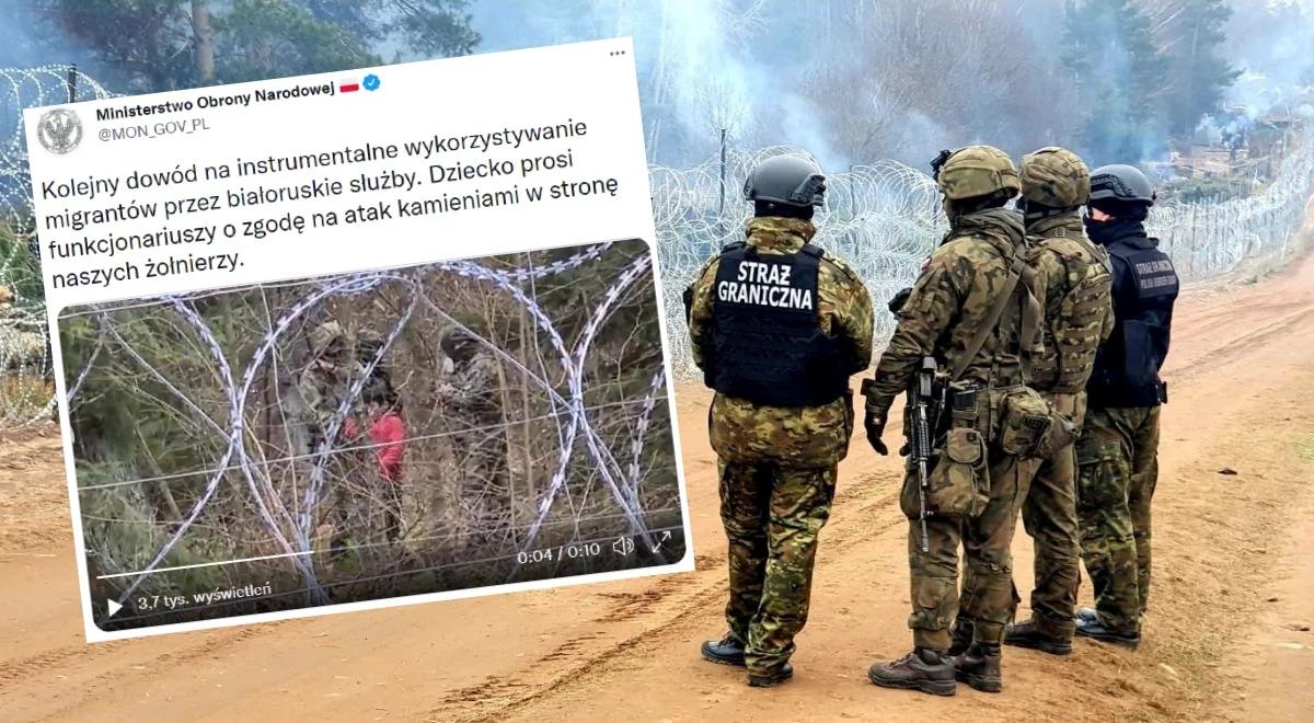 Nowe nagranie z granicy. MON: dowód na instrumentalne wykorzystywanie migrantów