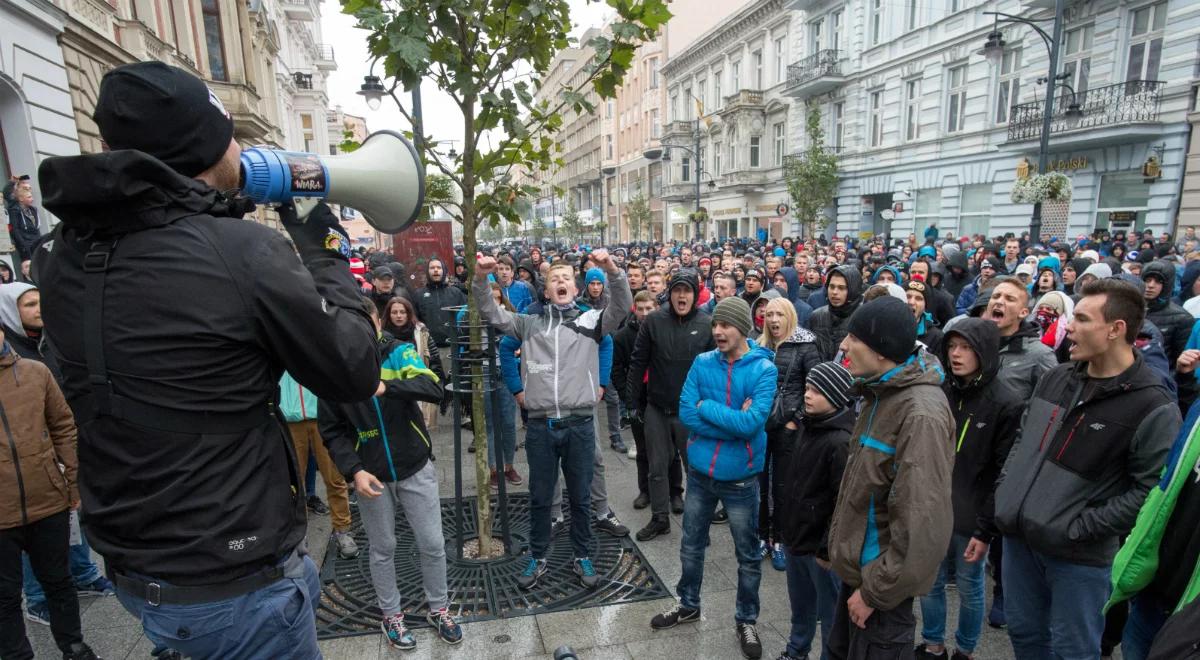 Starcia policji z pseudokibicami w Łodzi. Zatrzymano 24 osoby