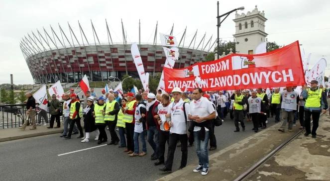Związkowcy wyszli na ulice. Demonstracje w stolicy