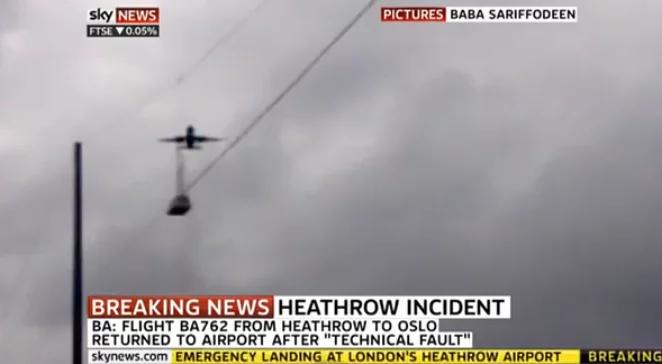 Awaryjne lądowanie na Heathrow. Dym z silnika