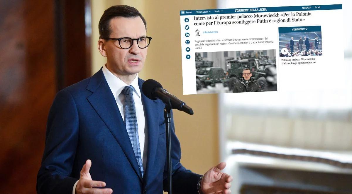 "Z terrorystami się nie negocjuje". Morawiecki o Rosji dla "Corriere della Sera"