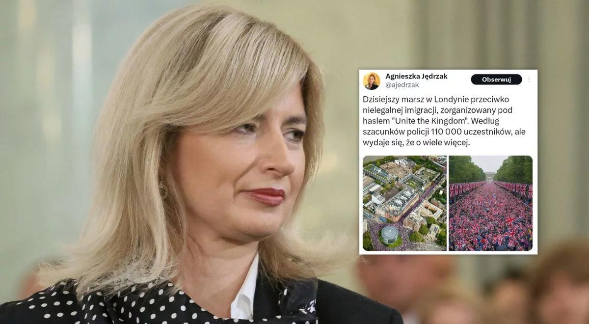 Prezydencka minister dezinformuje zdjęciem z AI. "UK się budzi"