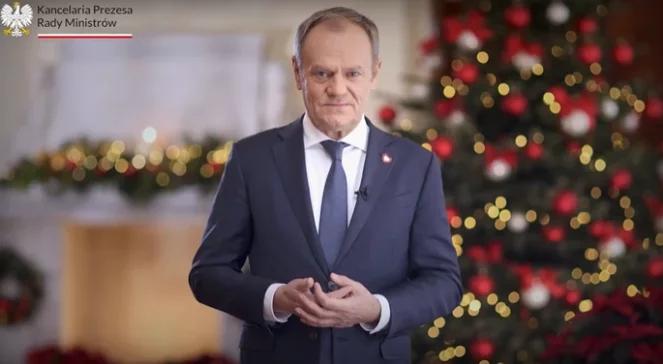 "Zostawmy na tych parę dni politykę i spory". Premier Donald Tusk złożył świąteczne życzenia