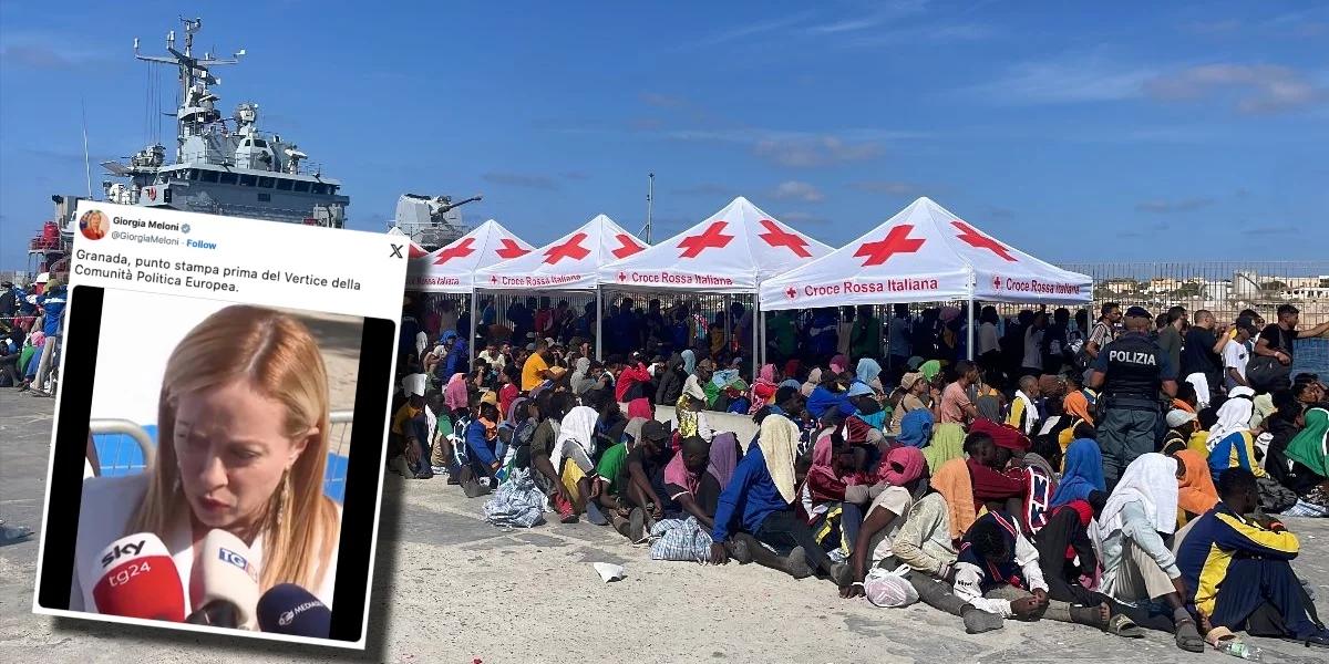 "Trzeba rozmawiać, jak zatrzymać, a nie jak rozmieszczać przybyszów". Meloni o nielegalnej migracji
