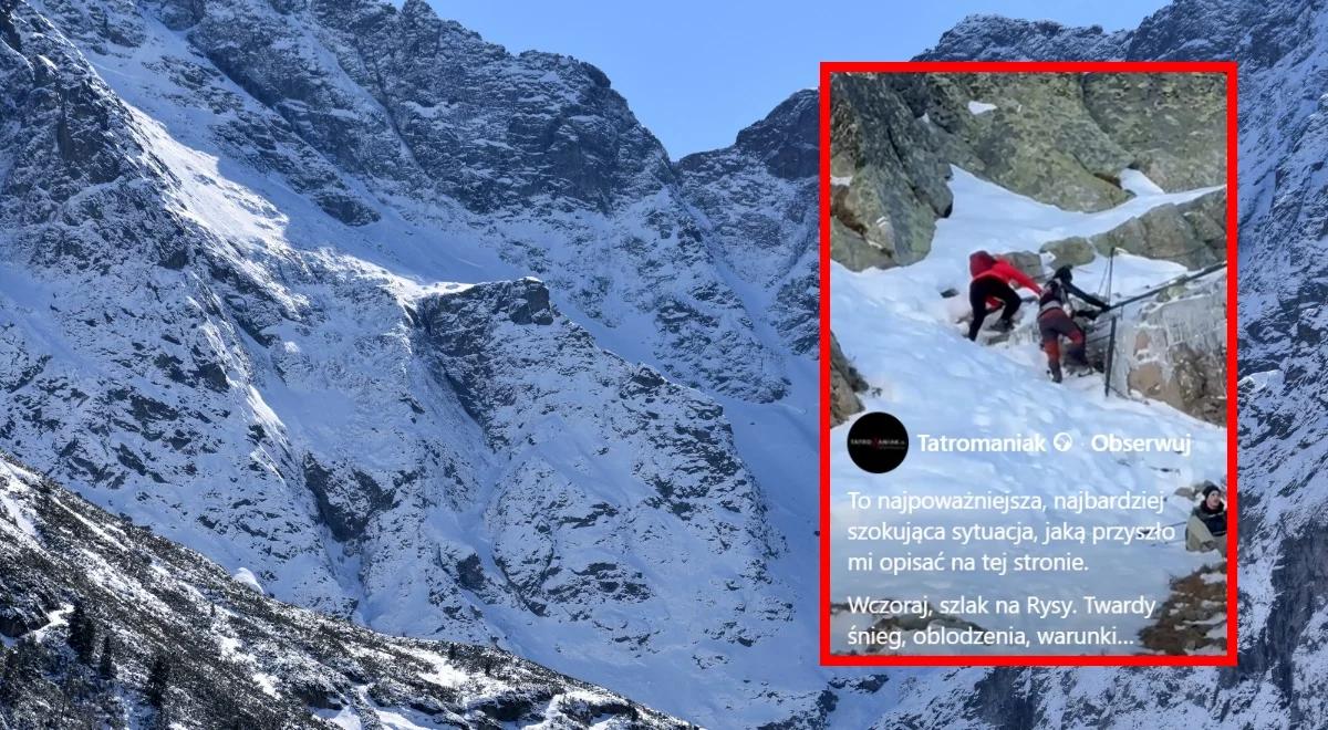 Chcieli wejść na Rysy z 9-miesięcznym dzieckiem. Niepokojące nagranie